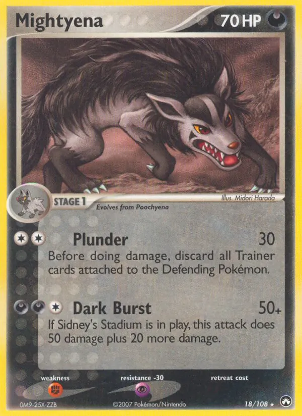 Mightyena — Power Keepers #18 (Pokémon TCG card)