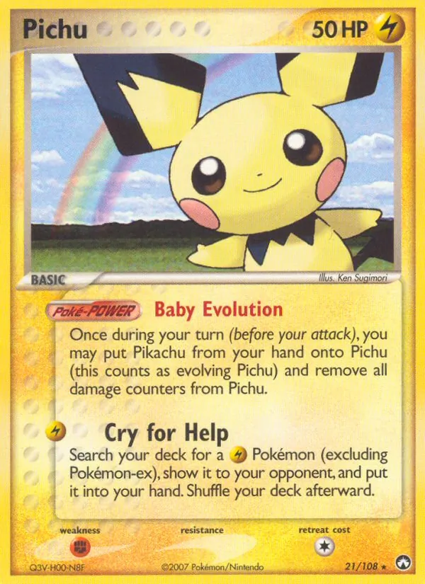 Pichu — Power Keepers #21 (Pokémon TCG card)