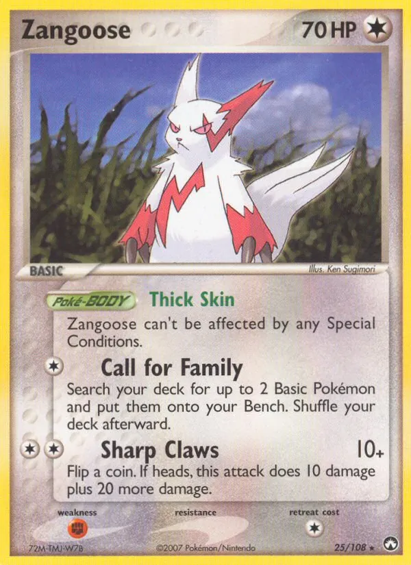 Zangoose — Power Keepers #25 (Pokémon TCG card)
