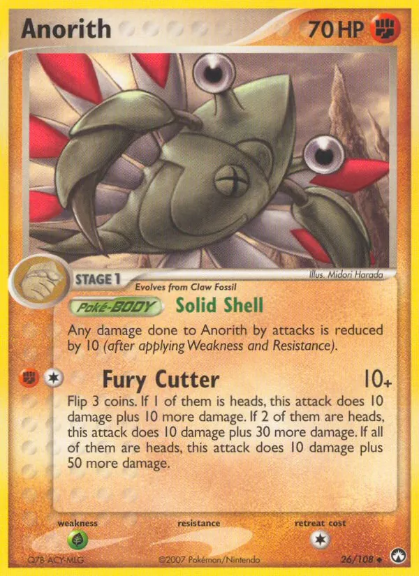 Anorith — Power Keepers #26 (Pokémon TCG card)