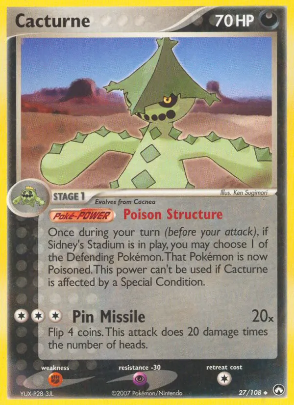 Cacturne — Power Keepers #27 (Pokémon TCG card)