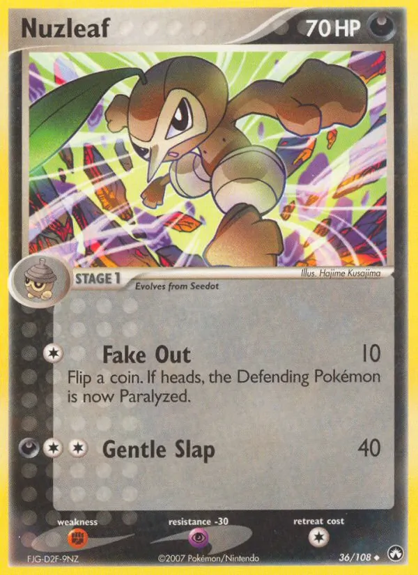 Nuzleaf — Power Keepers #36 (Pokémon TCG card)