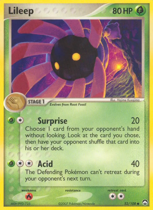 Lileep — Power Keepers #52 (Pokémon TCG card)