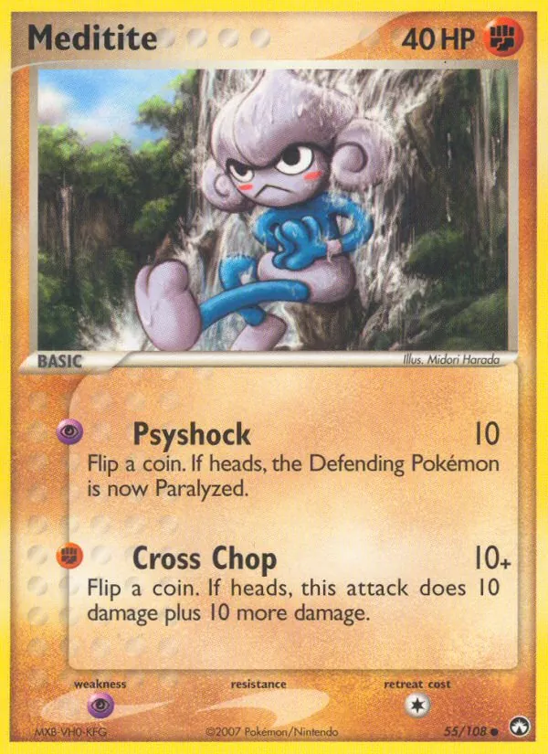 Meditite — Power Keepers #55 (Pokémon TCG card)