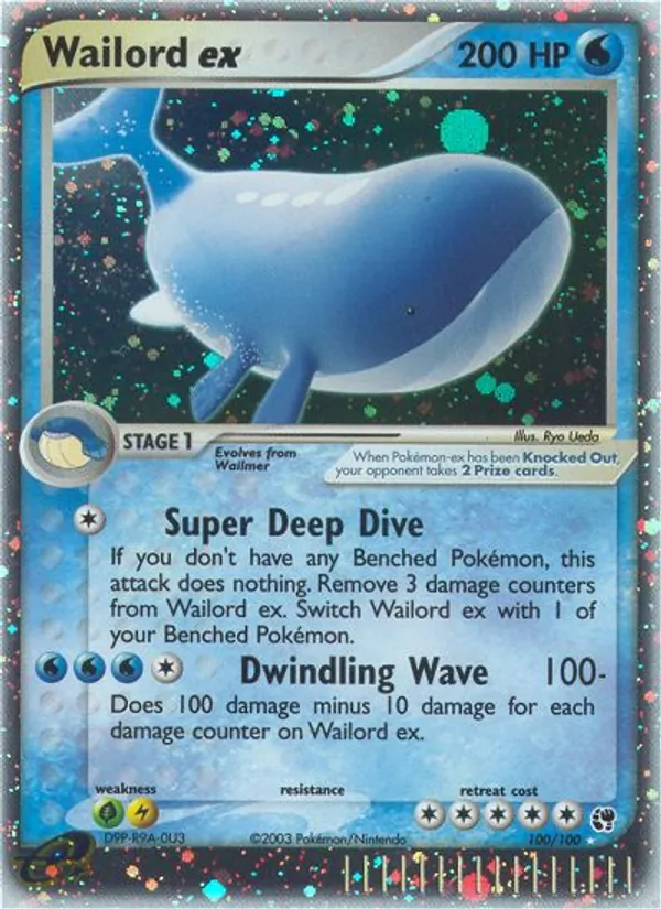 Wailord ex — Sandstorm #100 (Pokémon TCG card)