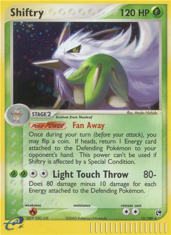 Shiftry — Sandstorm #12 (Pokémon TCG card)
