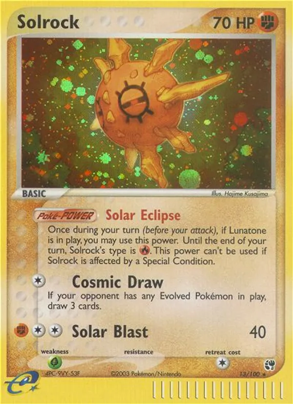 Solrock — Sandstorm #13 (Pokémon TCG card)