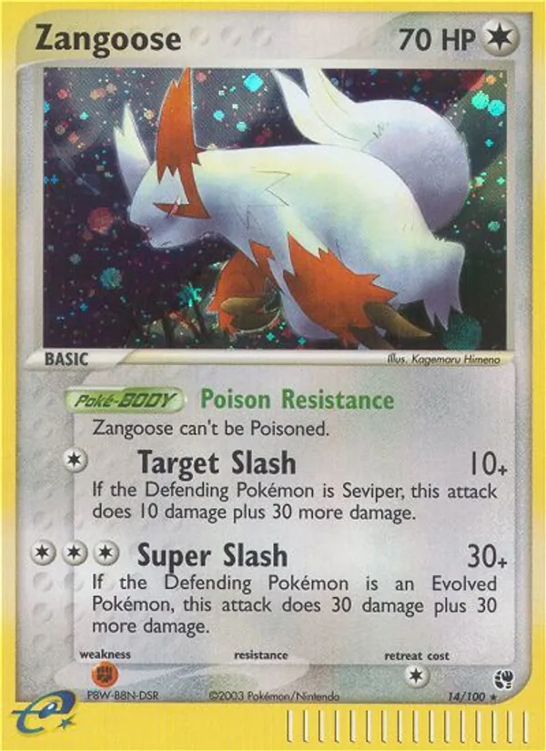 Zangoose — Sandstorm #14 (Pokémon TCG card)
