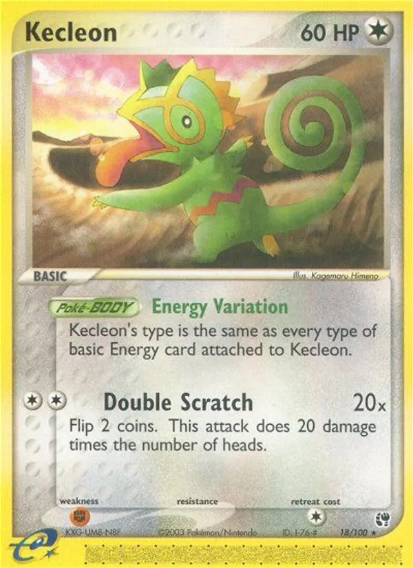 Kecleon — Sandstorm #18 (Pokémon TCG card)