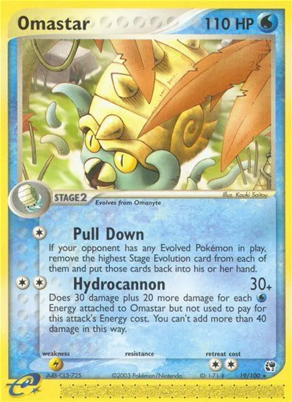 Omastar — Sandstorm #19 (Pokémon TCG card)