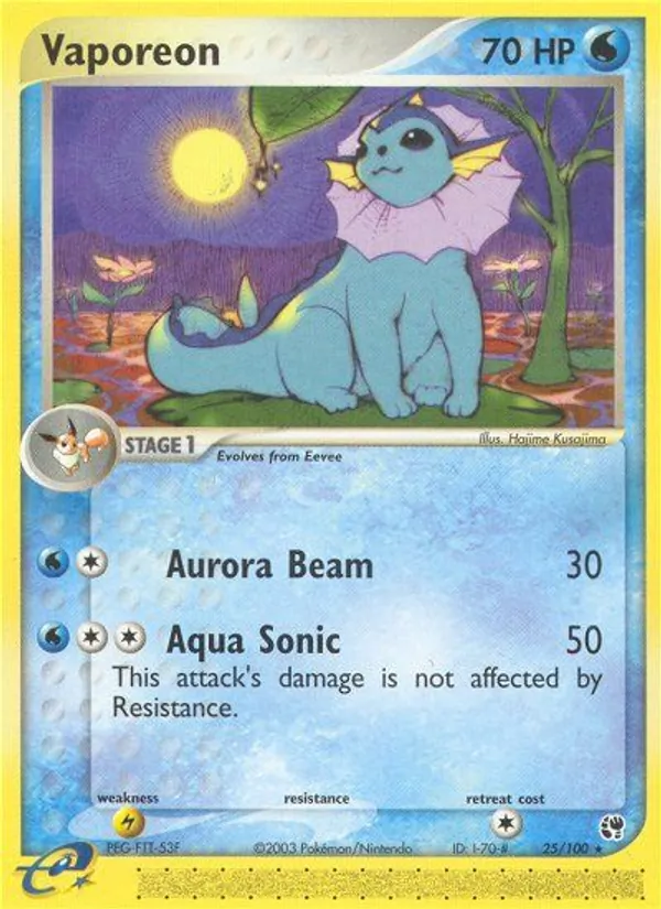 Vaporeon — Sandstorm #25 (Pokémon TCG card)