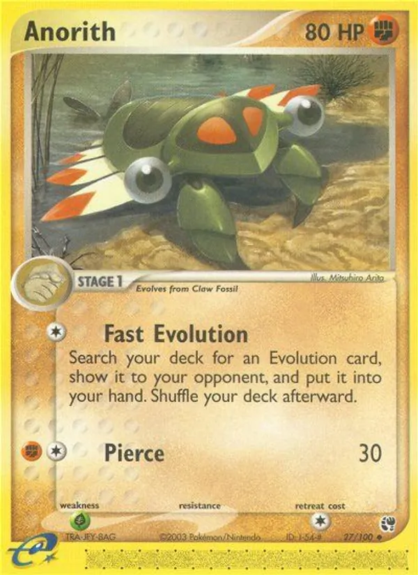 Anorith — Sandstorm #27 (Pokémon TCG card)