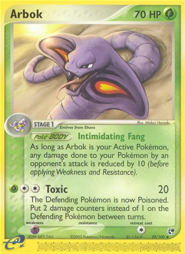 Arbok — Sandstorm #29 (Pokémon TCG card)