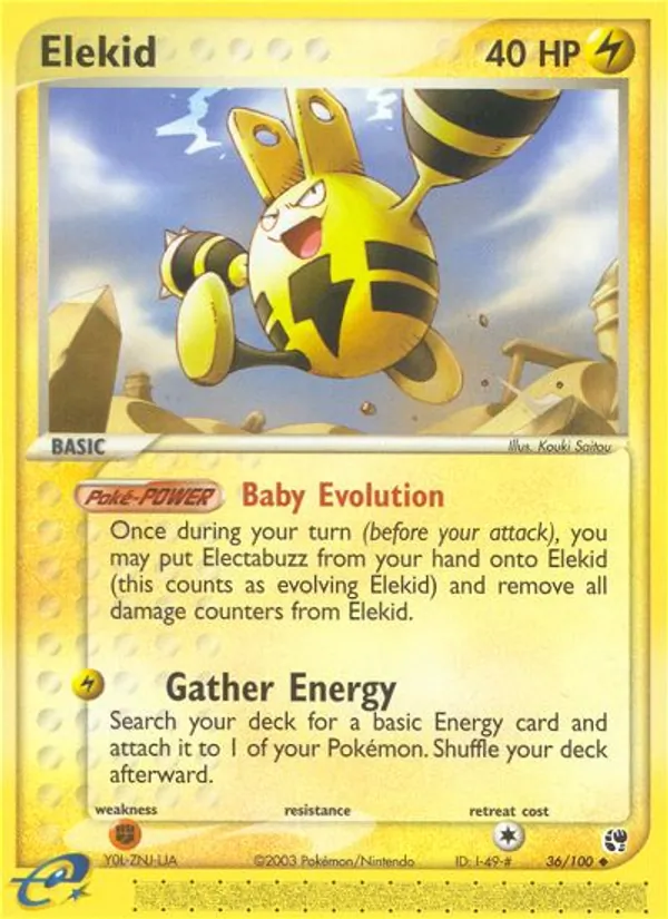 Elekid — Sandstorm #36 (Pokémon TCG card)