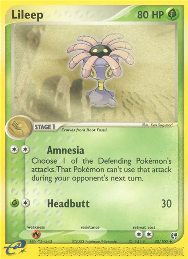 Lileep — Sandstorm #43 (Pokémon TCG card)