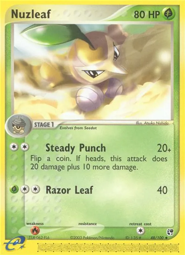 Nuzleaf — Sandstorm #48 (Pokémon TCG card)