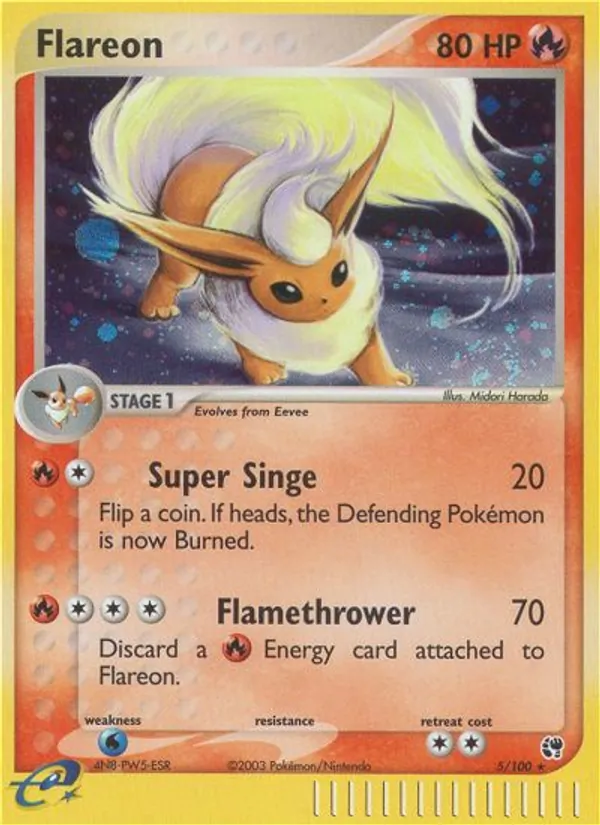 Flareon — Sandstorm #5 (Pokémon TCG card)