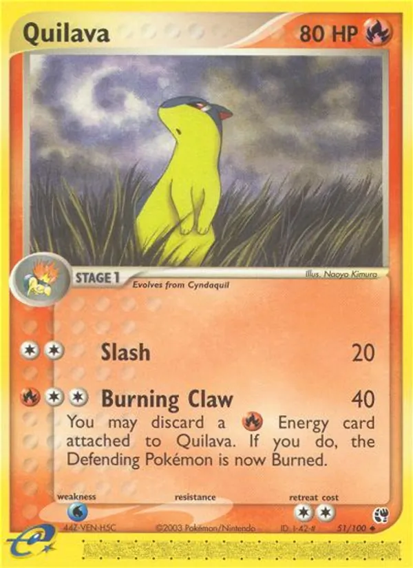 Quilava — Sandstorm #51 (Pokémon TCG card)