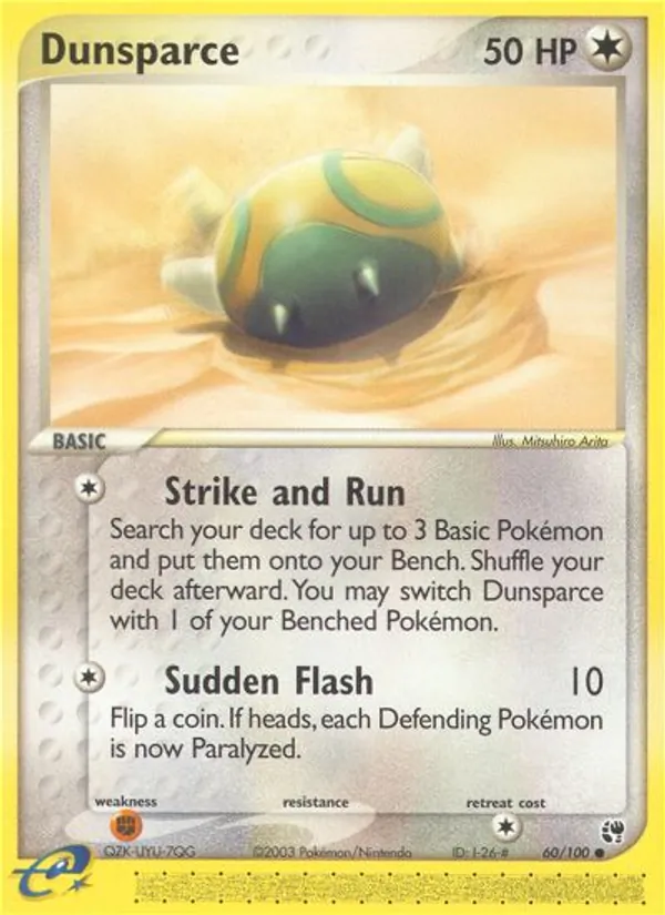 Dunsparce — Sandstorm #60 (Pokémon TCG card)