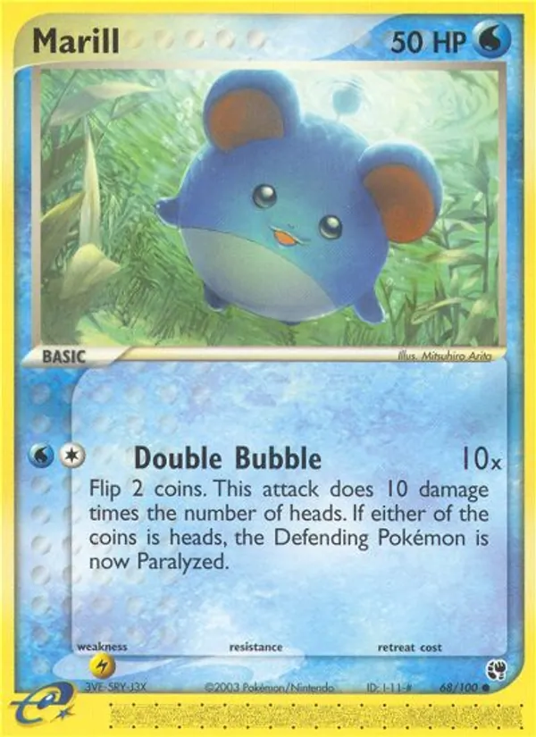 Marill — Sandstorm #68 (Pokémon TCG card)
