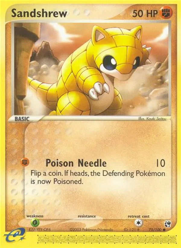 Sandshrew — Sandstorm #75 (Pokémon TCG card)