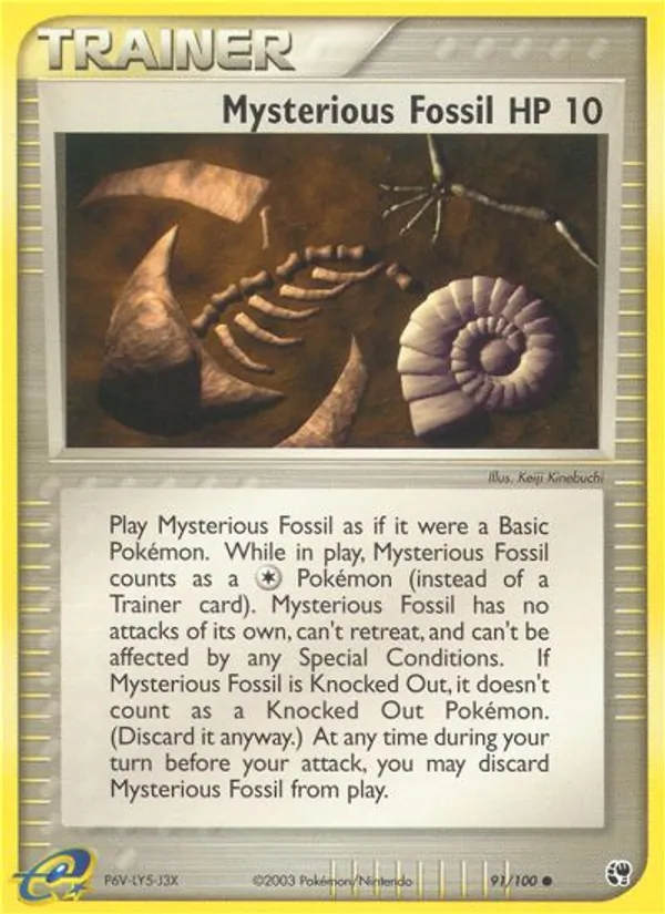 Mysterious Fossil — Sandstorm #91 (Pokémon TCG card)