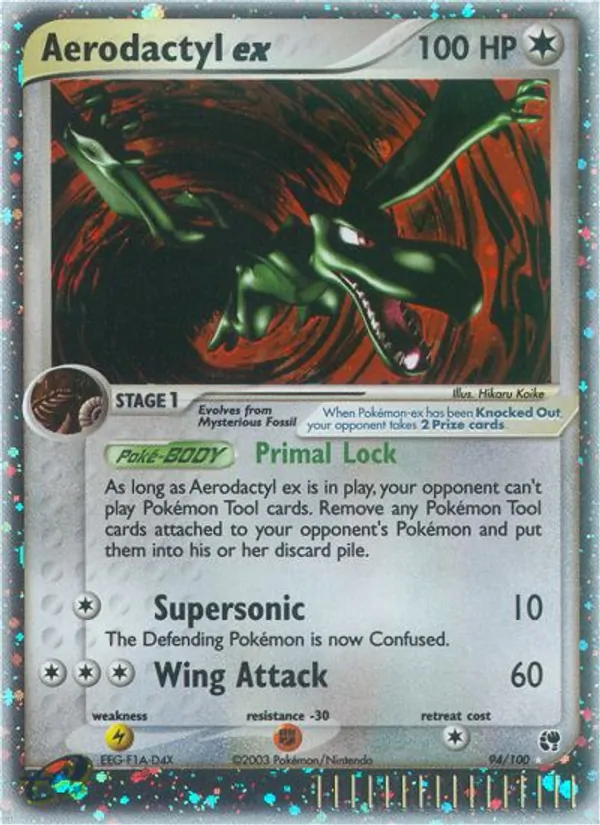 Aerodactyl ex — Sandstorm #94 (Pokémon TCG card)