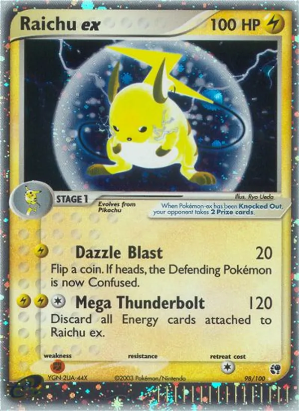 Raichu ex — Sandstorm #98 (Pokémon TCG card)