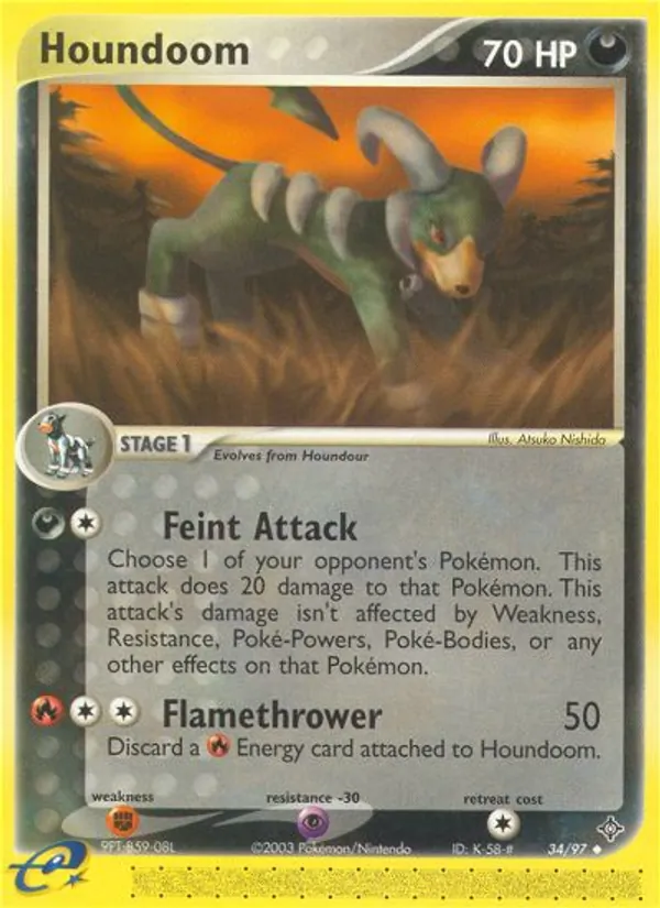 Houndoom — Dragon #34 (Pokémon TCG card)