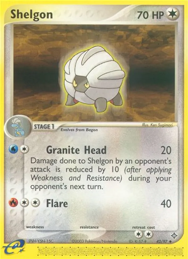 Shelgon — Dragon #42 (Pokémon TCG card)