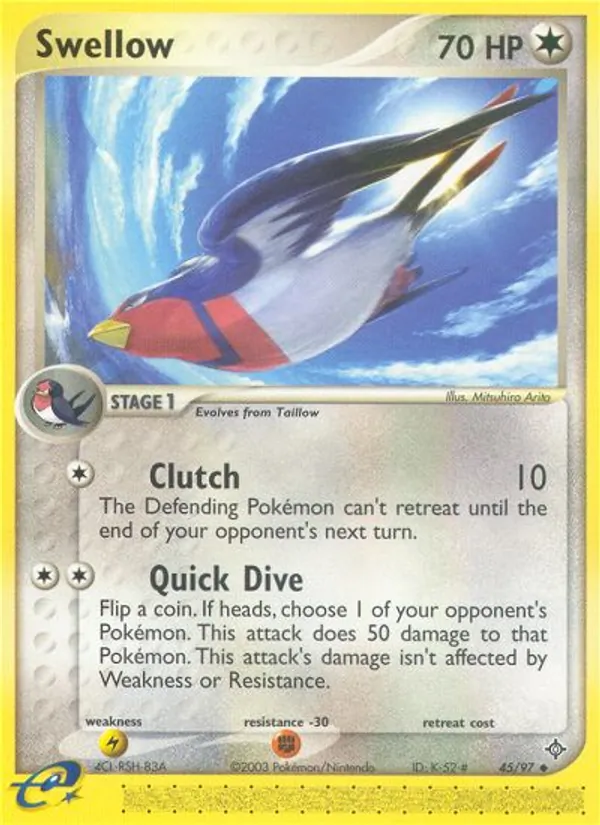 Swellow — Dragon #45 (Pokémon TCG card)