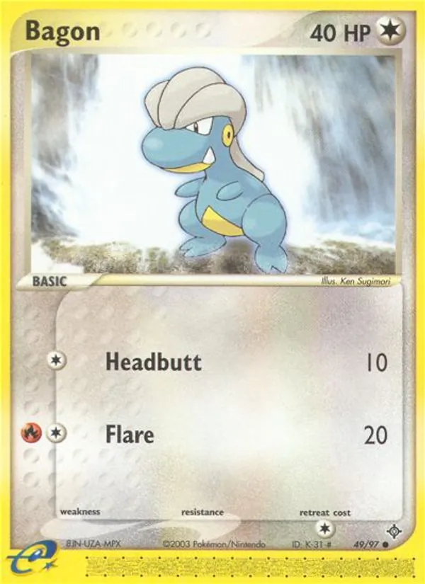 Bagon — Dragon #49 (Pokémon TCG card)