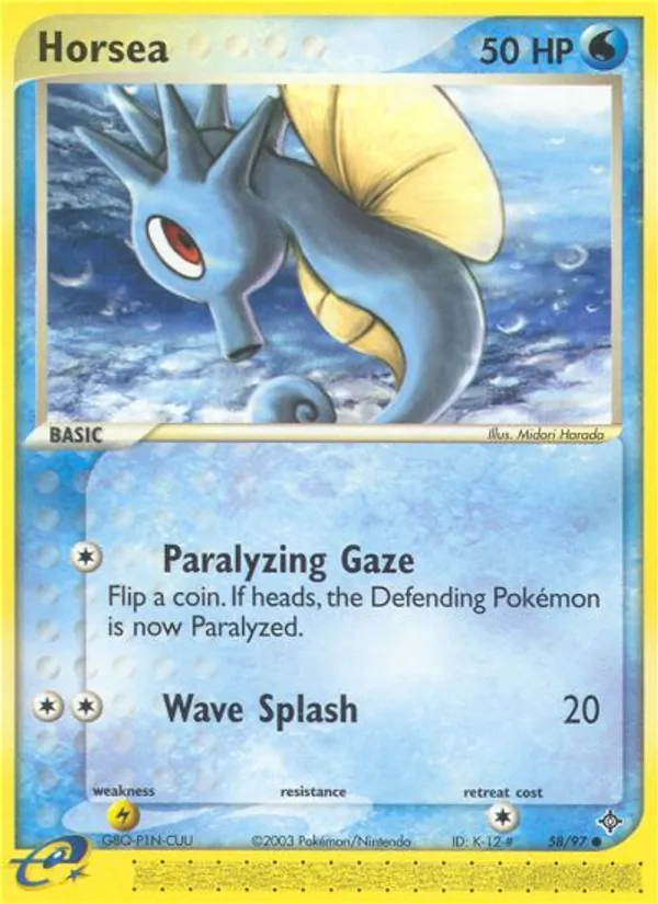 Horsea — Dragon #58 (Pokémon TCG card)