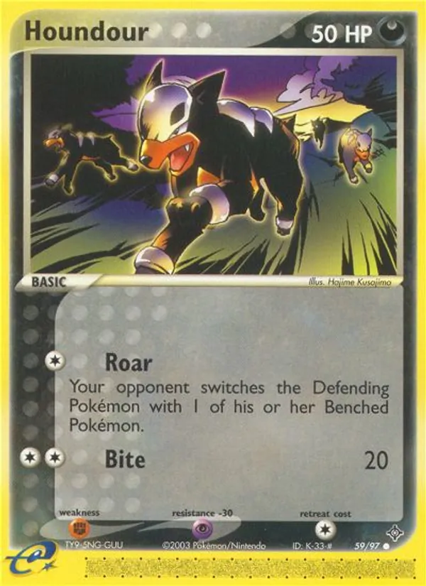 Houndour — Dragon #59 (Pokémon TCG card)