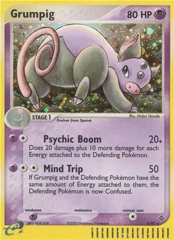 Grumpig — Dragon #6 (Pokémon TCG card)