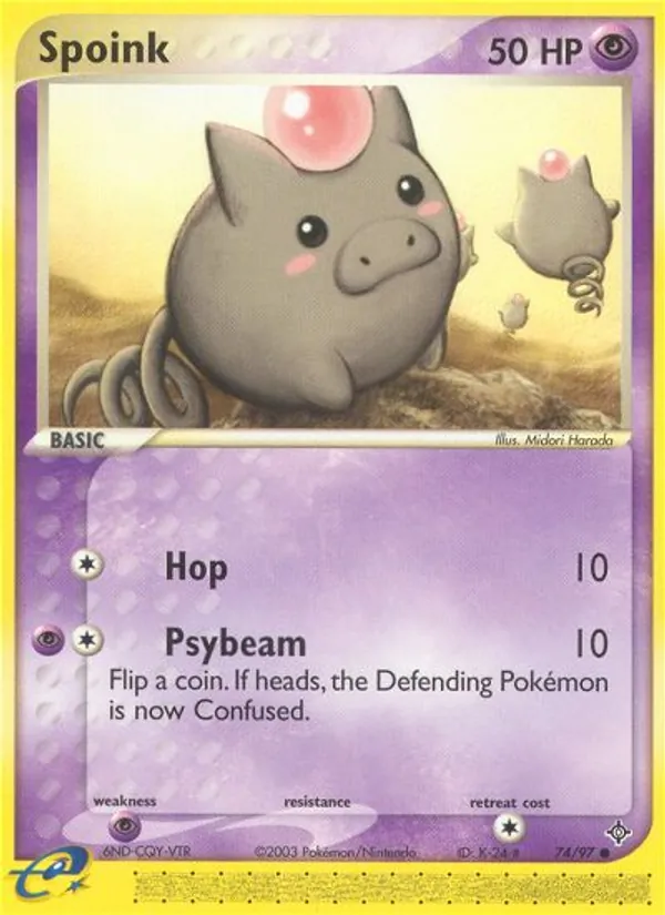 Spoink — Dragon #74 (Pokémon TCG card)