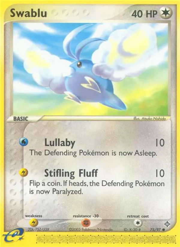 Swablu — Dragon #75 (Pokémon TCG card)