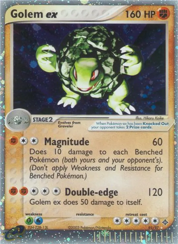 Golem ex — Dragon #91 (Pokémon TCG card)