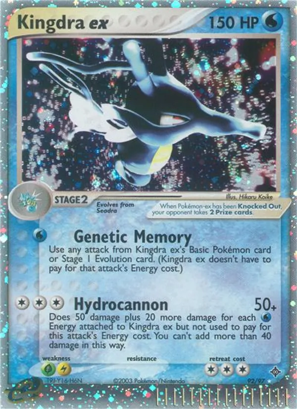 Kingdra ex — Dragon #92 (Pokémon TCG card)