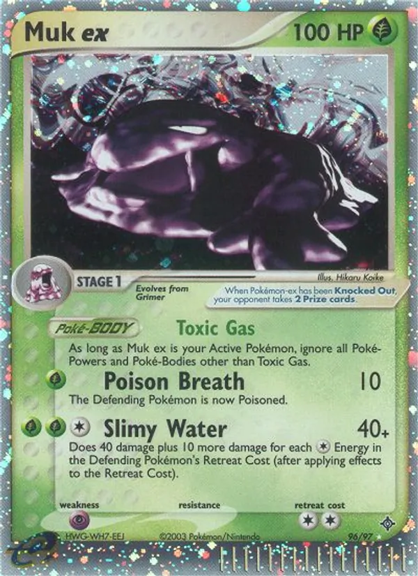 Muk ex — Dragon #96 (Pokémon TCG card)