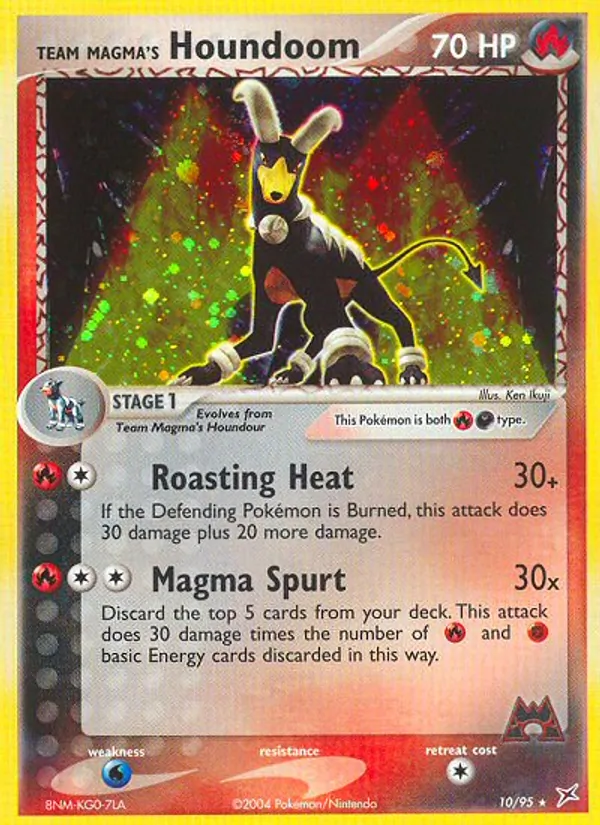 Team Magma's Houndoom — Team Magma vs Team Aqua #10 (Pokémon TCG card)