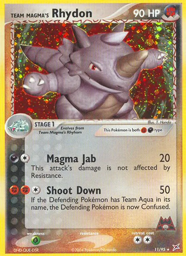 Team Magma's Rhydon — Team Magma vs Team Aqua #11 (Pokémon TCG card)