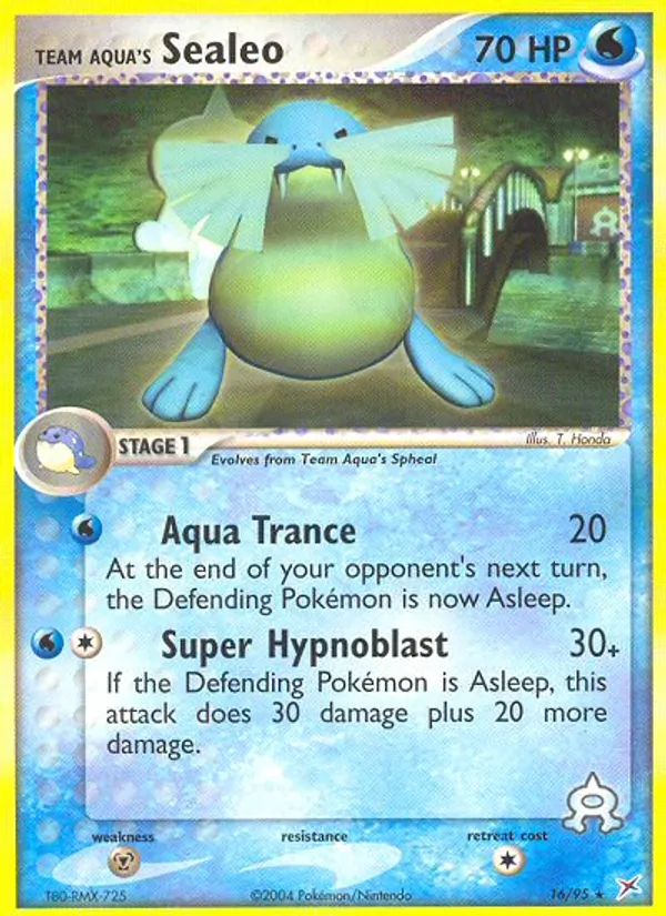 Team Aqua's Sealeo — Team Magma vs Team Aqua #16 (Pokémon TCG card)