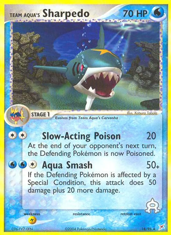 Team Aqua's Sharpedo — Team Magma vs Team Aqua #18 (Pokémon TCG card)