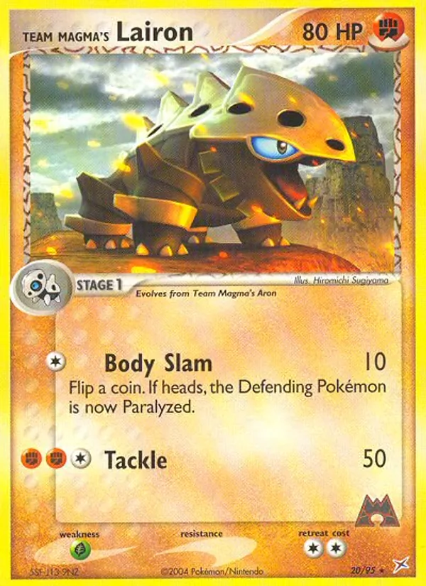 Team Magma's Lairon — Team Magma vs Team Aqua #20 (Pokémon TCG card)