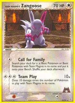 Team Magma's Zangoose (Team Magma vs Team Aqua #23)