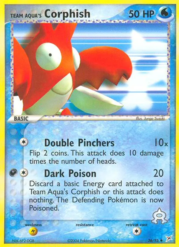 Team Aqua's Corphish — Team Magma vs Team Aqua #26 (Pokémon TCG card)