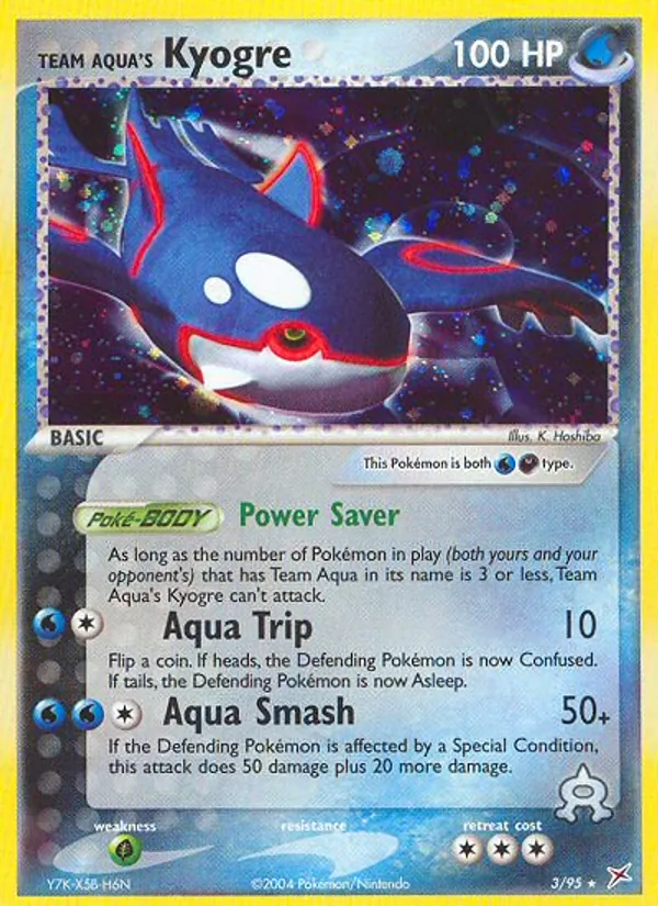 Team Aqua's Kyogre — Team Magma vs Team Aqua #3 (Pokémon TCG card)