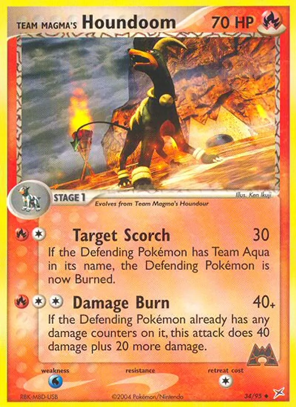 Team Magma's Houndoom — Team Magma vs Team Aqua #34 (Pokémon TCG card)