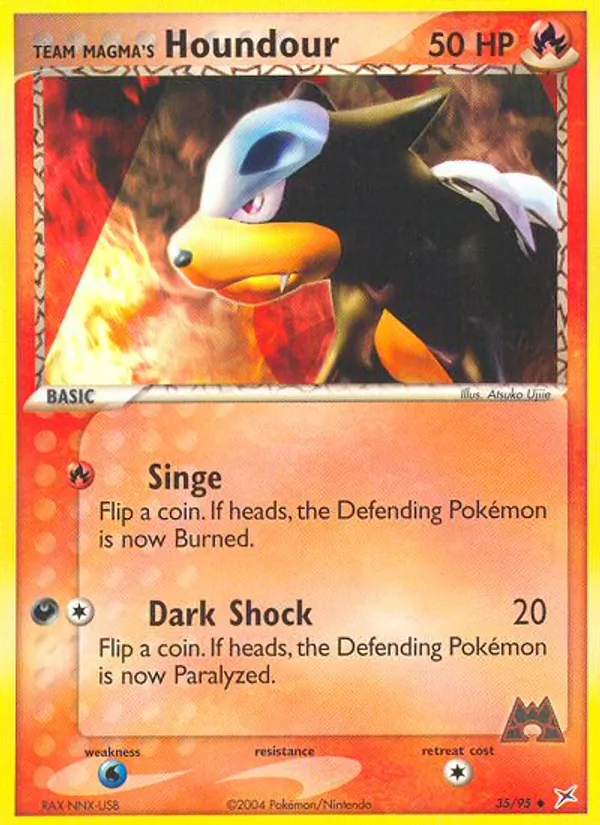 Team Magma's Houndour — Team Magma vs Team Aqua #35 (Pokémon TCG card)